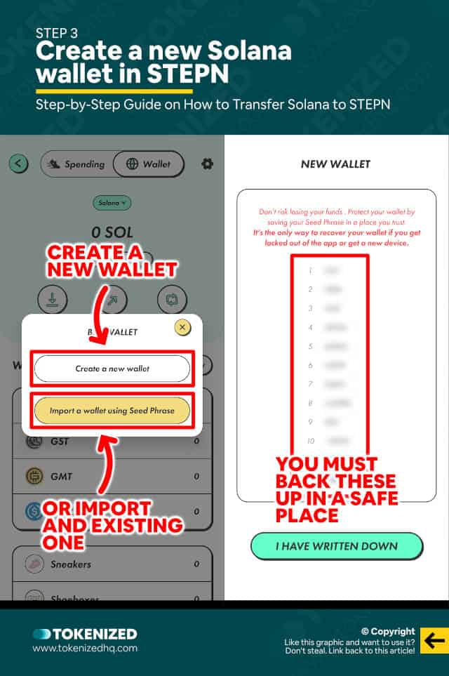 Step-by-step guide on how to transfer Solana to STEPN – Step 3