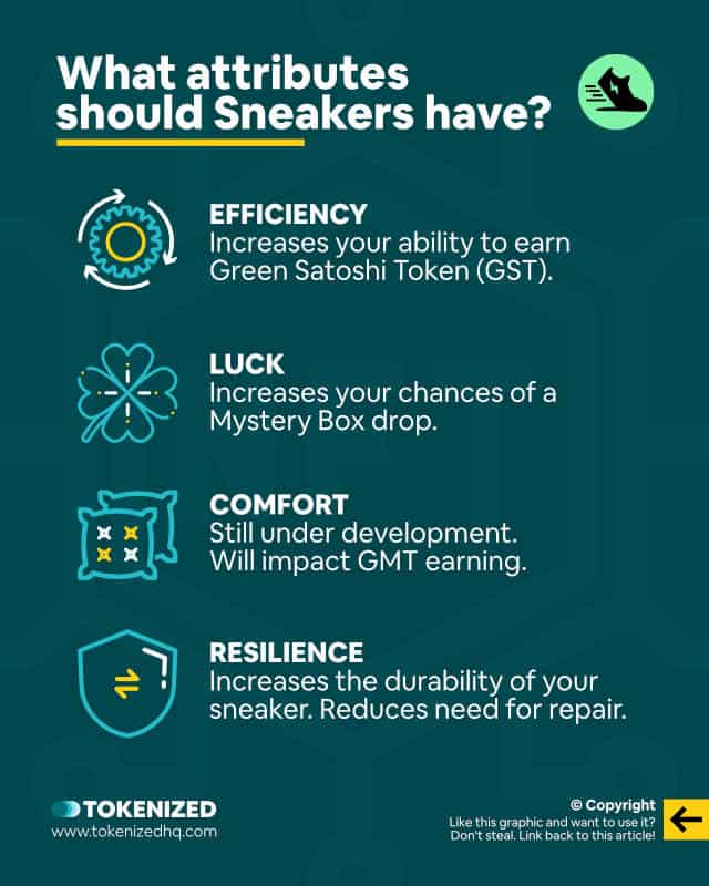 Infographic explaining what attributes your Sneaker should have.
