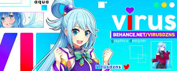 Aesthetic Anime Discord banner showing Aqua