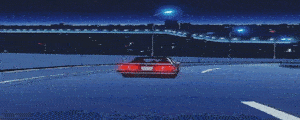 Anime Discord Banner showing LoFi Car on Highway