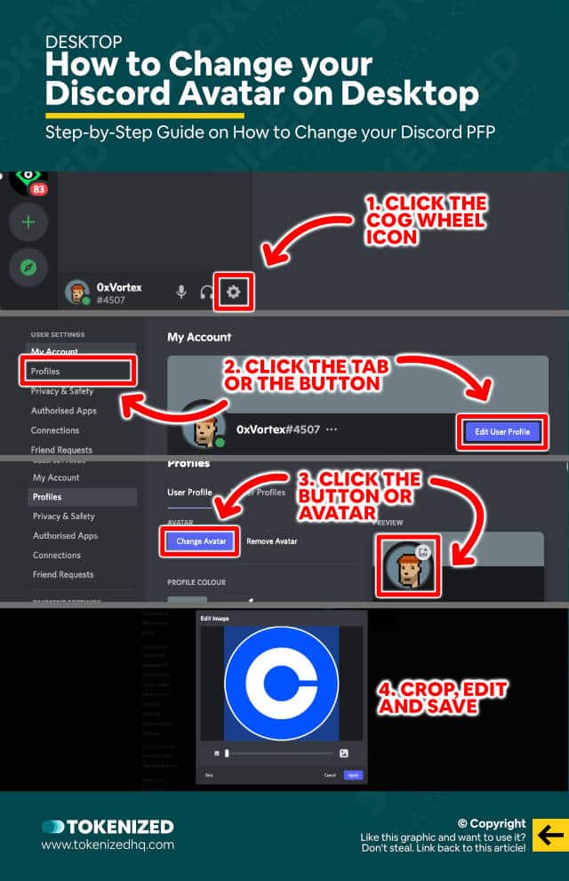 Step-by-step guide on how to change your Discord avatar on Desktop.