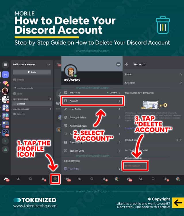 Step-by-Step guide on how to delete Discord account on mobile.