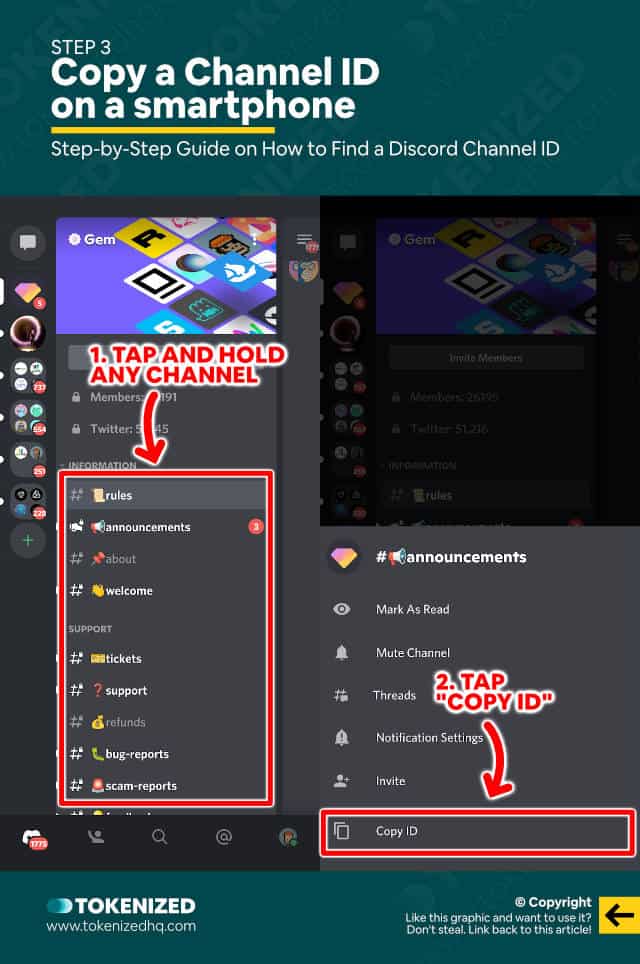 Step-by-step guide on how to get a Discord channel ID – Step 3 on Mobile