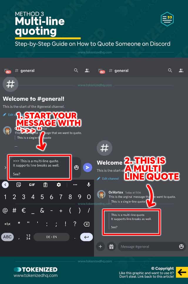 Step-by-step guide on how to quote a message on Discord – Method 3