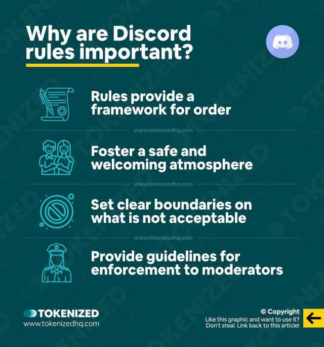 Infographic explaining why Discord rules are important.