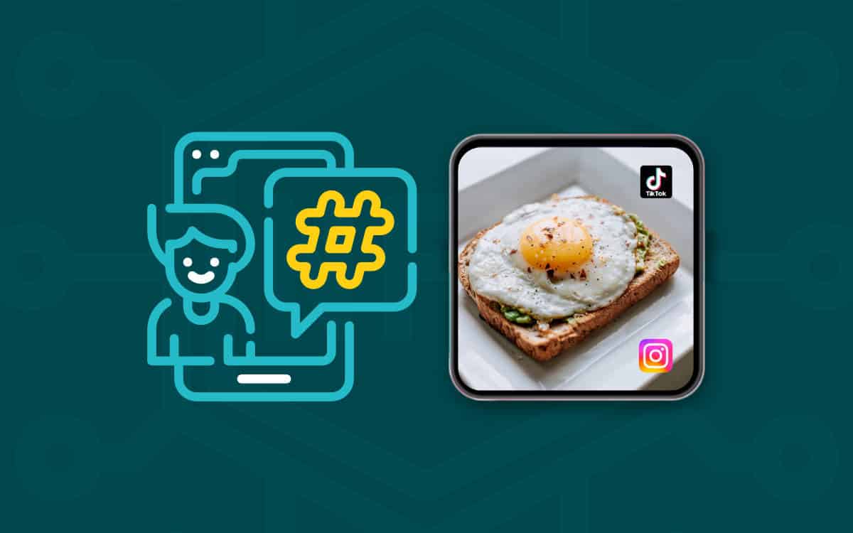 Feature image for the blog post "The Top 50+ Breakfast Hashtags + Impact Score"