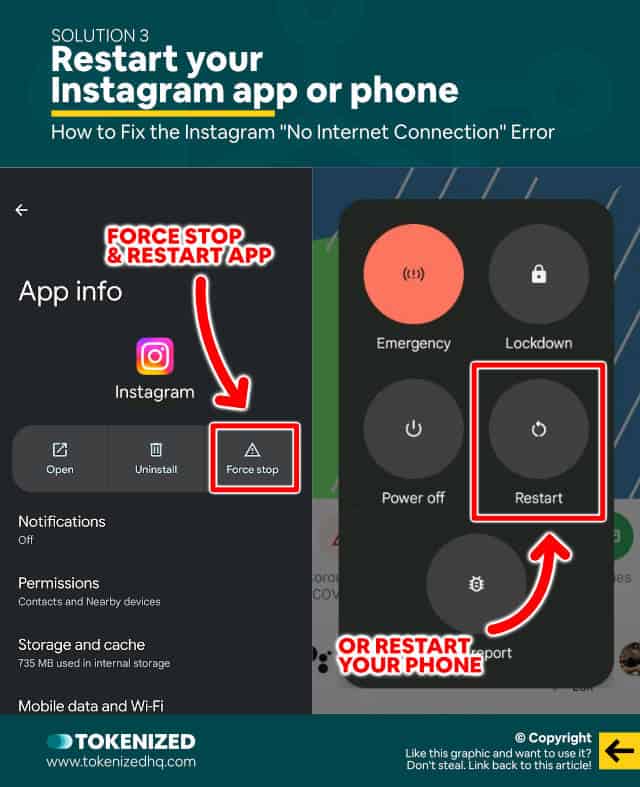 Step-by-step guide on how to fix Instagram No Internet Connection errors – Solution 3