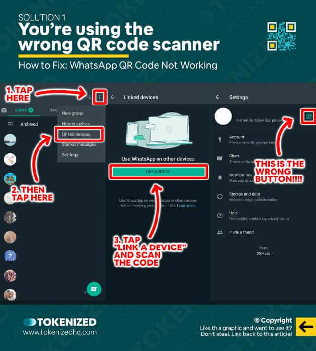  SOLVED WhatsApp QR Code Not Working Tokenized