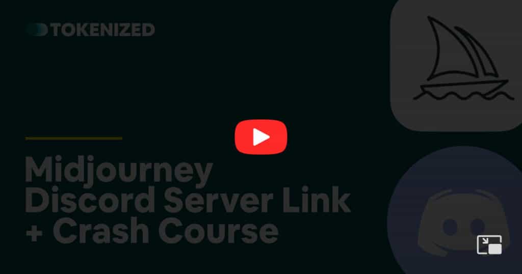 Video overlay for the blog post "Midjourney Discord Server Link + Crash Course"