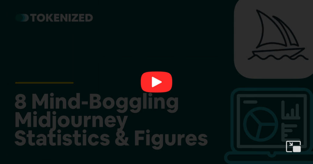 Video overlay image for the blog post "8 Mind-Boggling Midjourney Statistics & Figures"