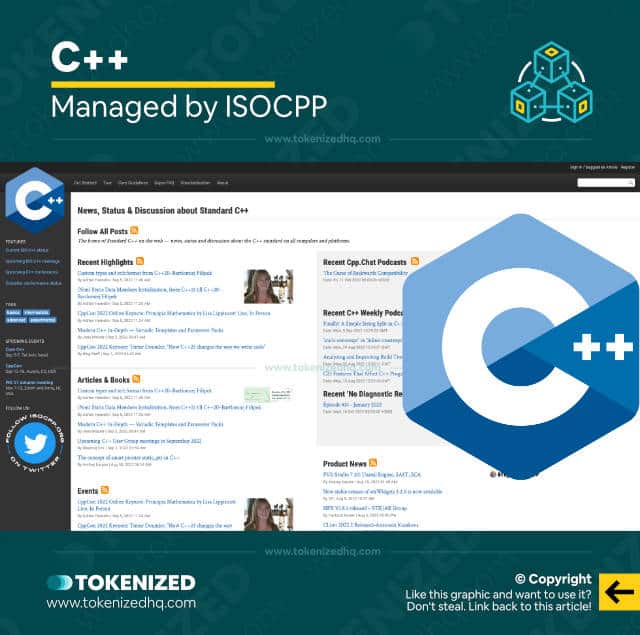 Screenshot of the C++ programming language website.