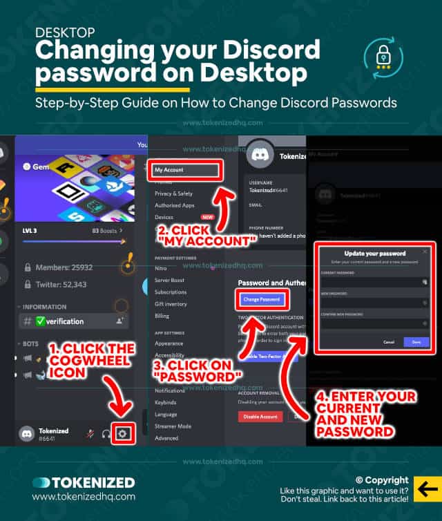 Step-by-step guide on how to change Discord passwords on Desktop