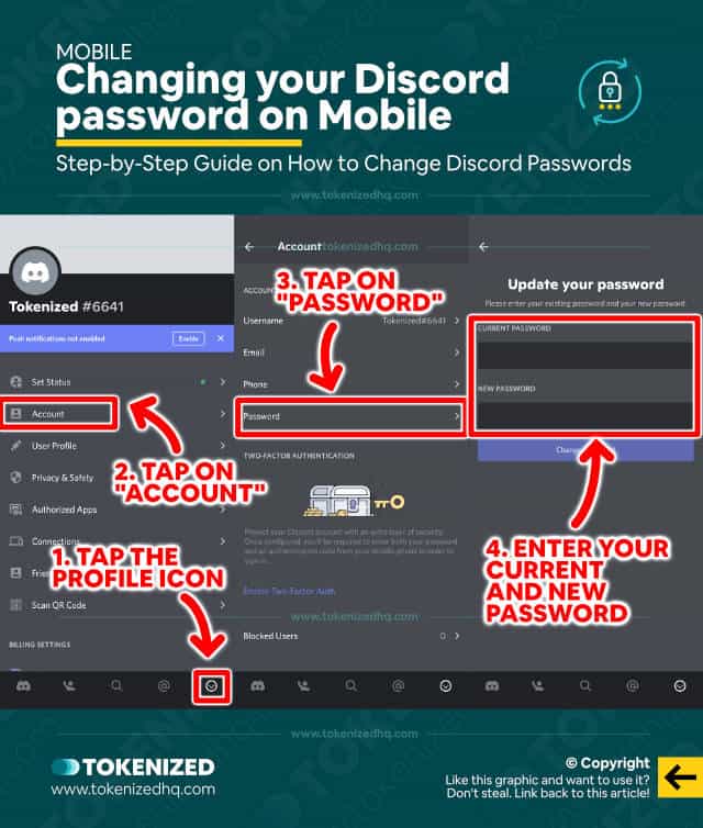 Step-by-step guide on how to change Discord passwords on Mobile