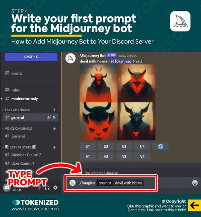 Step-by-step guide on how to add Midjourney bot to your Discord server - Step 4