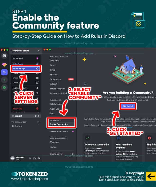 Step-by-step guide on how to add rules in Discord using membership screening – Step 1