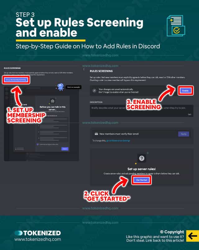 Step-by-step guide on how to add rules in Discord using membership screening – Step 3
