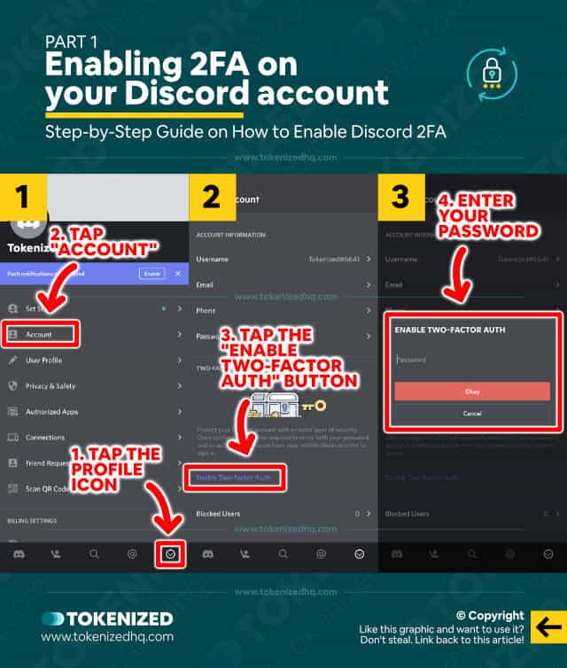 Step-by-step guide explaining how to enable 2FA on Discord - Part 1