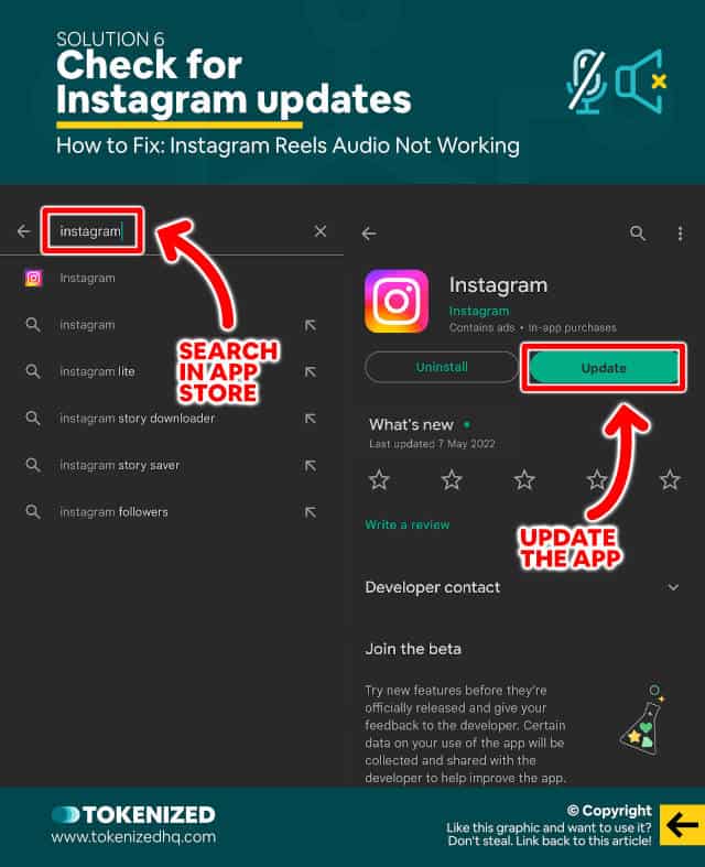 Step-by-step guide on how to fix Instagram Reels audio not working – Solution 6