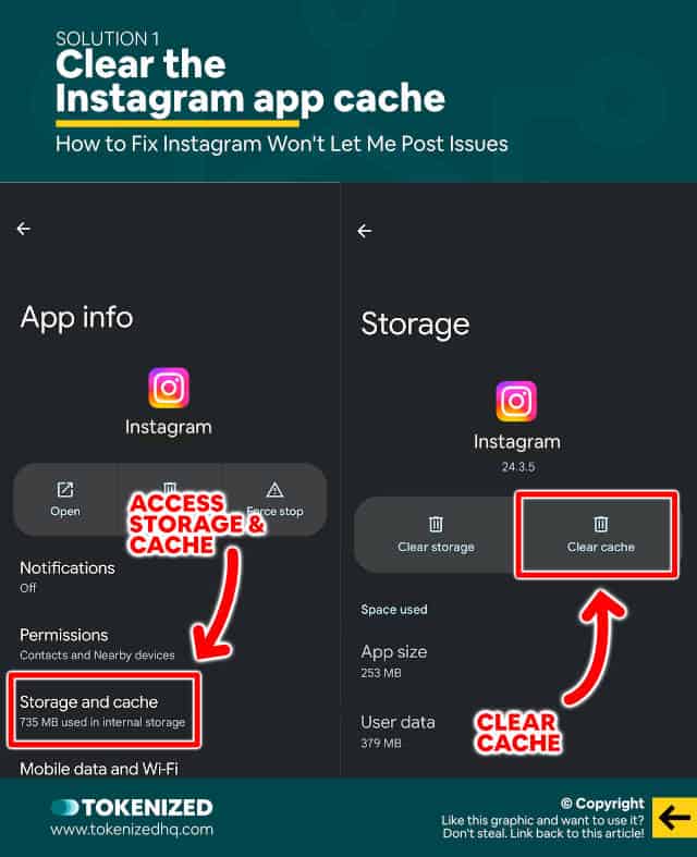 Step-by-step guide on how to fix "Instagram won't let me post" issues – Solution 1
