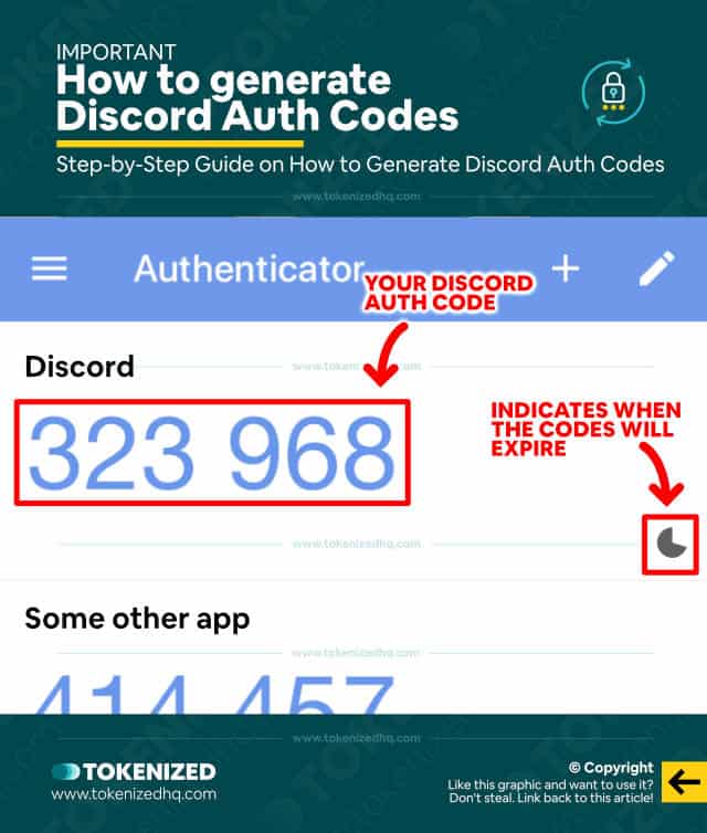 Step-by-step guide explaining how to generate Discord auth codes.