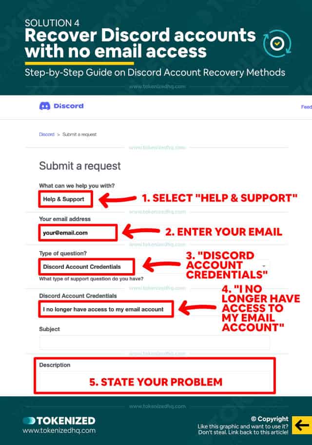 Step-by-step guide on how to recover Discord accounts with no email access.