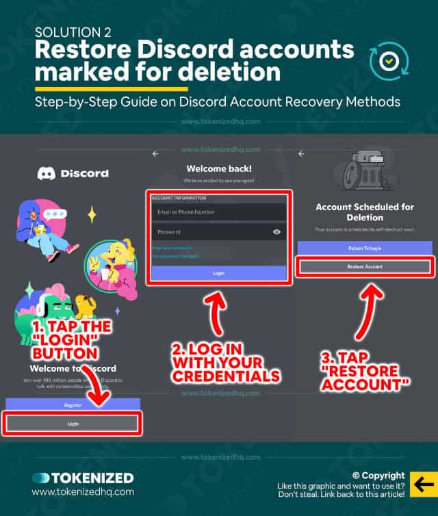 Step-by-step guide on how to restore Discord accounts marked for deletion.