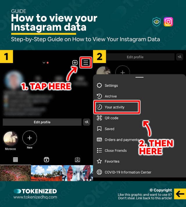 Step-by-step guide on how to view your Instagram data on the mobile app.
