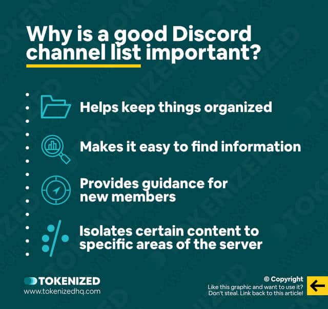 10+ Must-Have Discord Channel Ideas for Your Community 6 Infographic explaining why a good Discord channel structure is important.