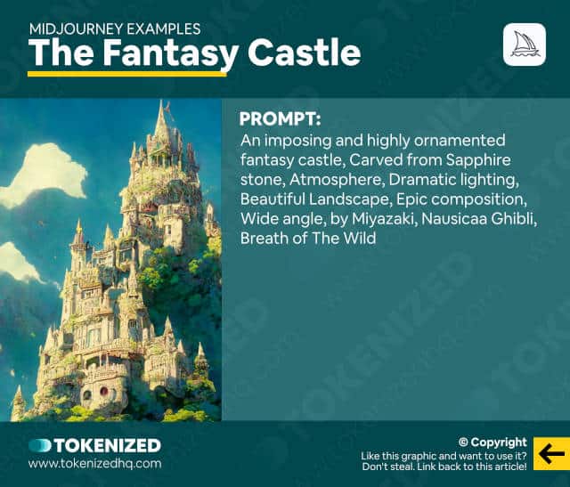 Midjourney AI examples: The Fantasy Castle