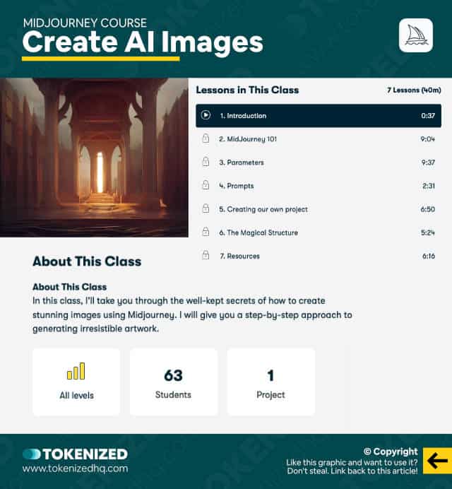 Key facts on the Midjourney Course "Create Stunning AI Images with Midjourney" on Skillshare