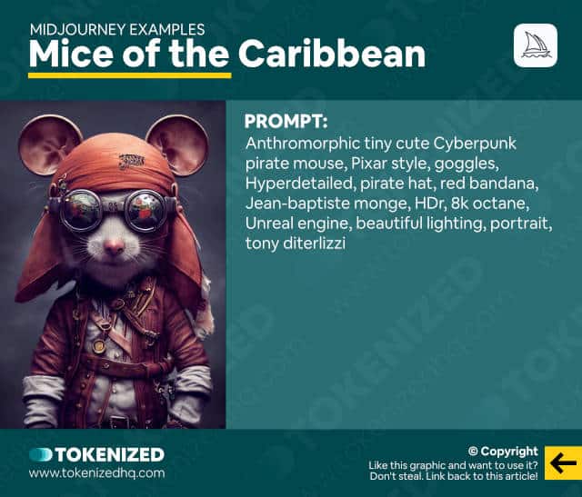 Midjourney examples with prompts: Mice of the Caribbean