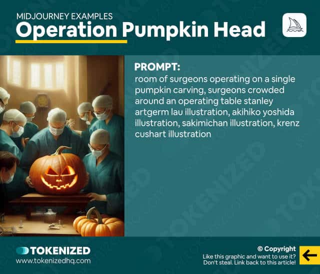 Midjourney examples with prompts: Operation Pumpkin Head