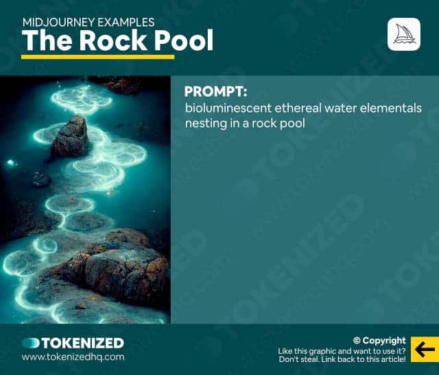 Midjourney examples with prompts: The Rock Pool