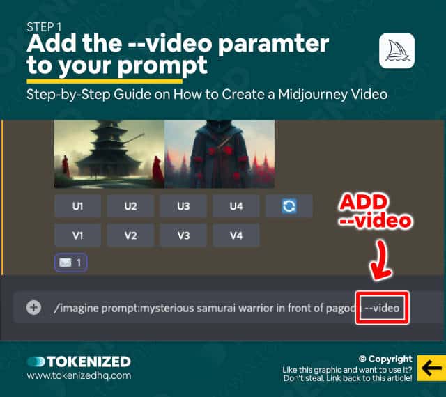 Step-by-step guide explaining how to create a Midjourney video – Step 1