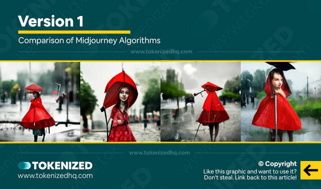 Sample output from using the Midjourney algorithm modifier for version 1.