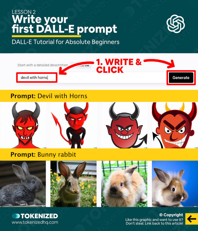 DALL-E Tutorial for Beginners – Lesson 2: Write your first DALL-E prompt