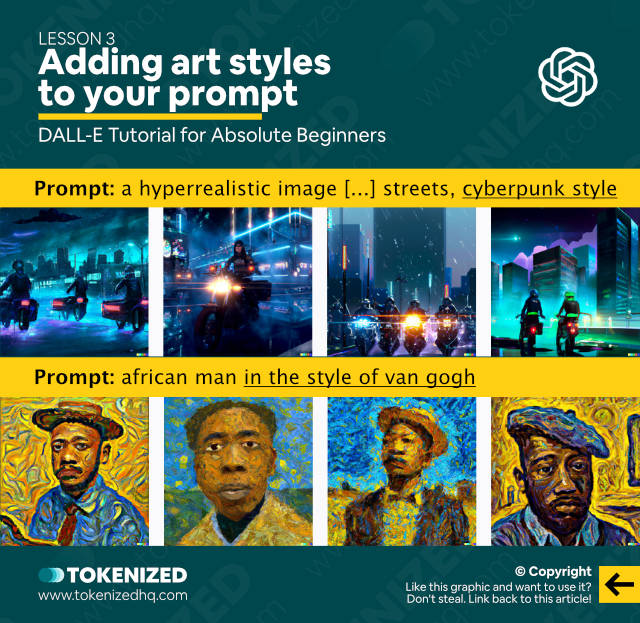 DALL-E Tutorial for Beginners – Lesson 3: Adding art styles to your prompt