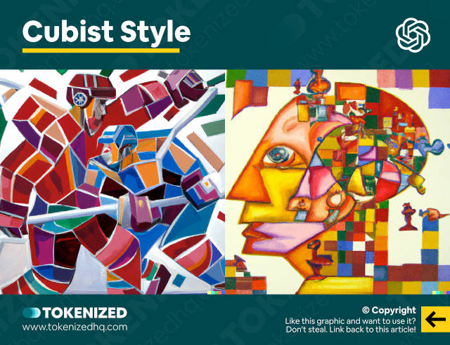 Examples of DALL-E art styles for Cubist Style