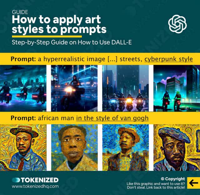 How to use DALL-E: Applying art styles to prompts