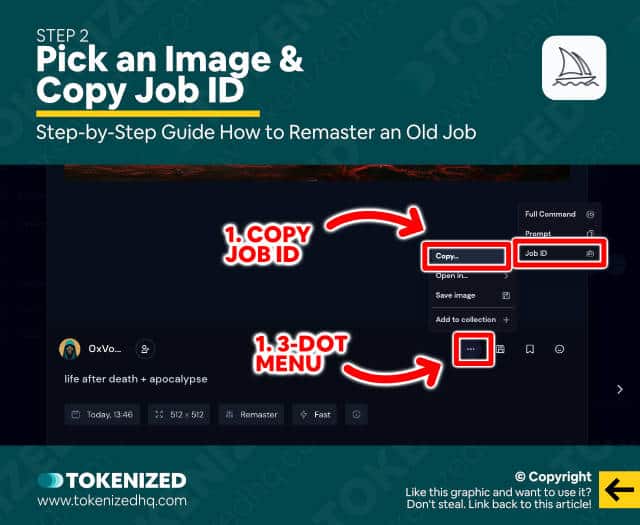 Step-by-step guide on how to remaster an old job in Midjourney – Step 2