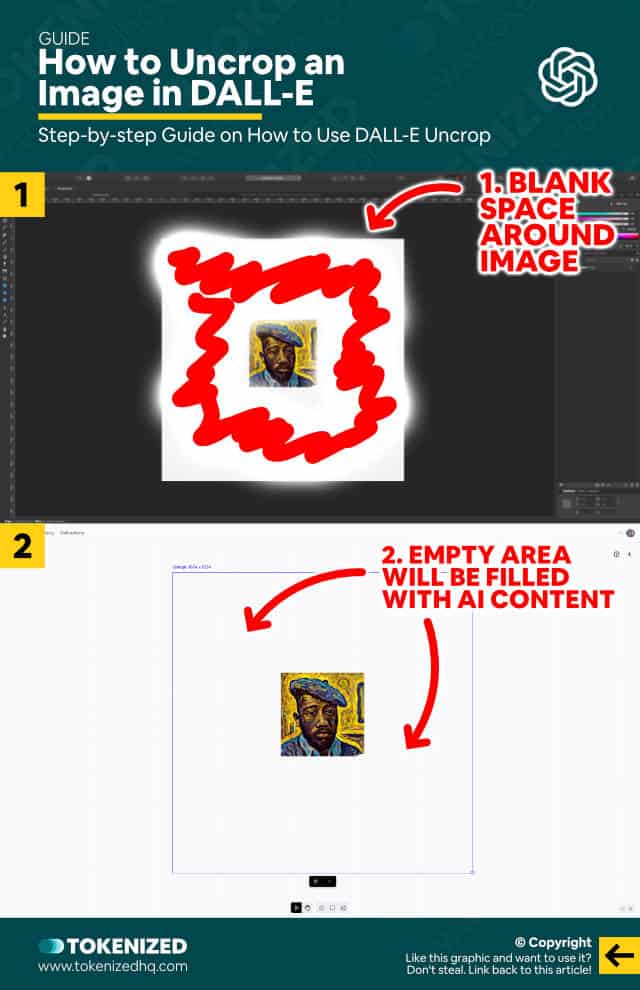 Step-by-step guide on how to use DALL-E uncrop.