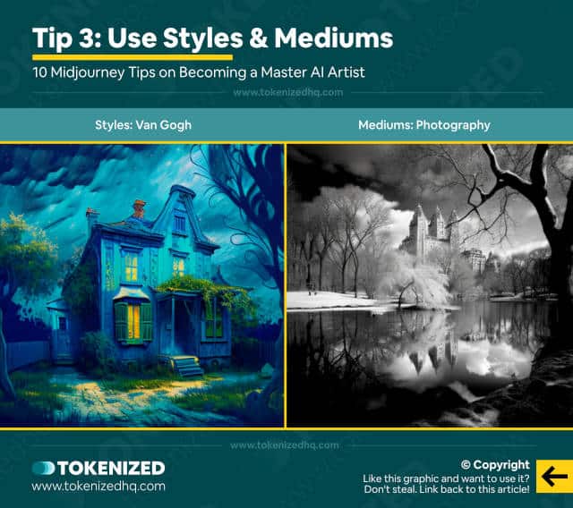 10 Midjourney Tips – #3 Use Styles & Mediums