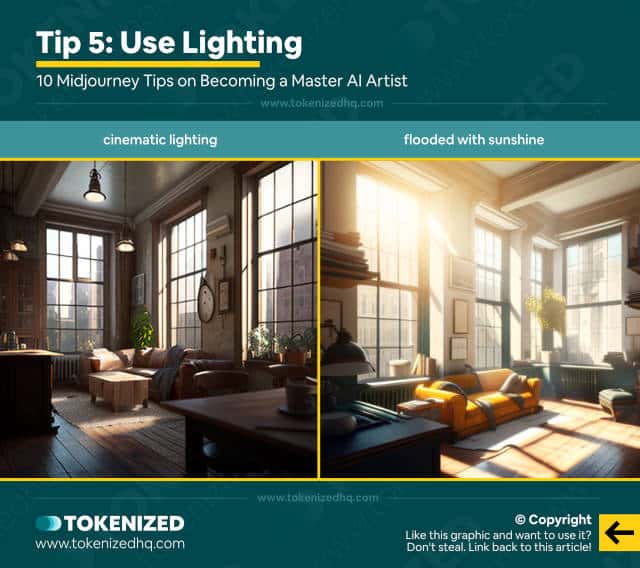 10 Midjourney Tips – #5 Use Lighting