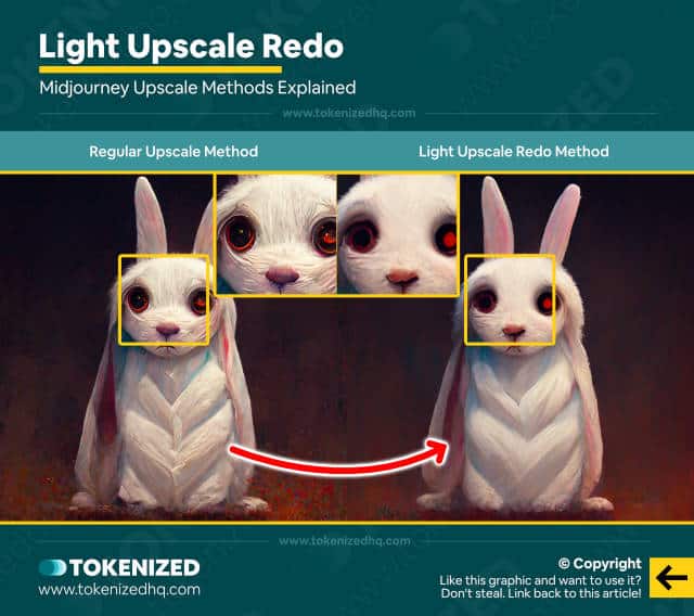 Example of the Midjourney upscale method "Light Upscale Redo"