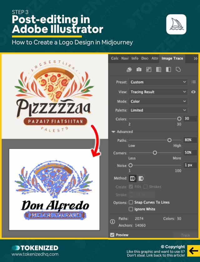 Step-by-step guide on how to create a logo design in Midjourney – Step 3