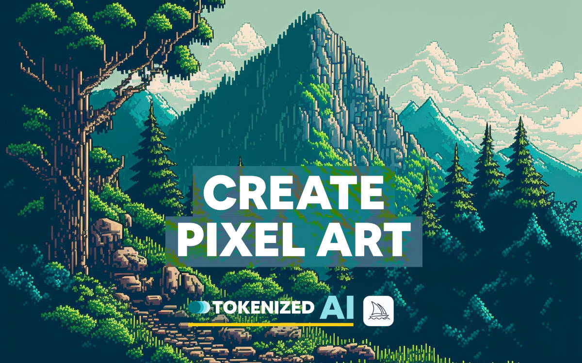 Artistic Feature image for the blog post "How to Create Midjourney Pixel Art"