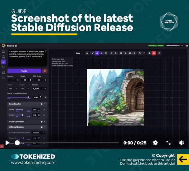 Screenshot of the latest Stable Diffusion release by Invoke AI.