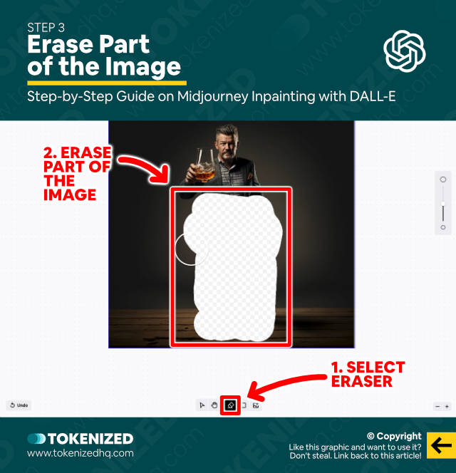 Step-by-step guide on how to inpaint Midjourney images in DALL-E – Step 3