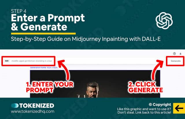 Step-by-step guide on how to inpaint Midjourney images in DALL-E – Step 4