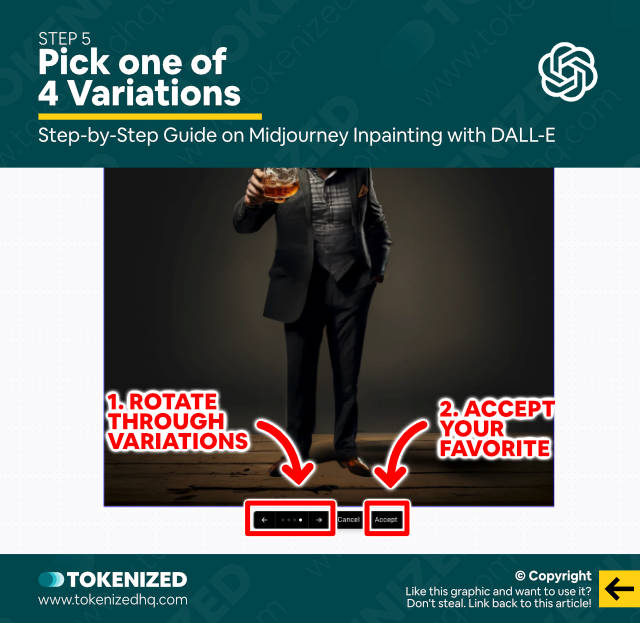 Step-by-step guide on how to inpaint Midjourney images in DALL-E – Step 5
